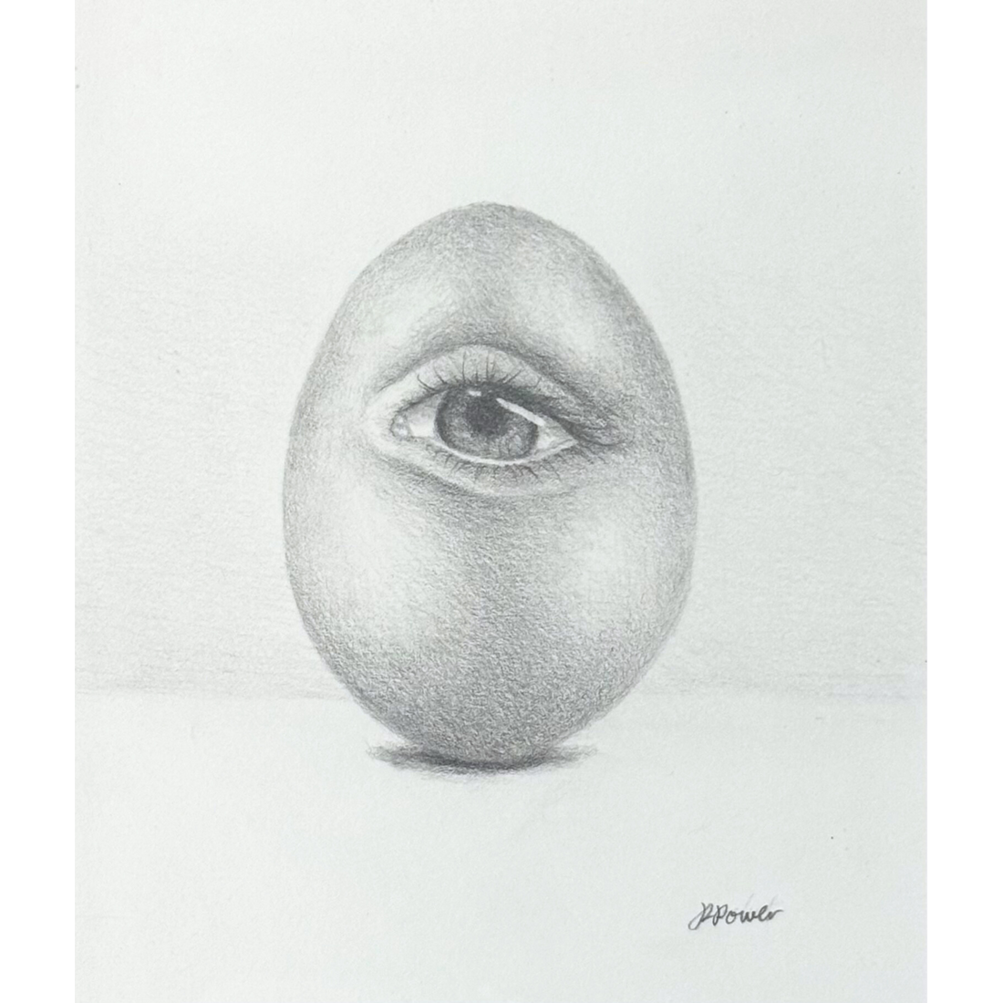 ‘Egg’ Original Drawing by Rachel Power