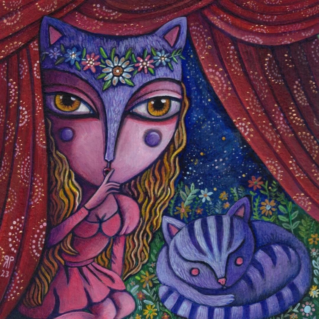 Goodnight Sweet Kitty | Original Oil Painting by Rossella Paolini