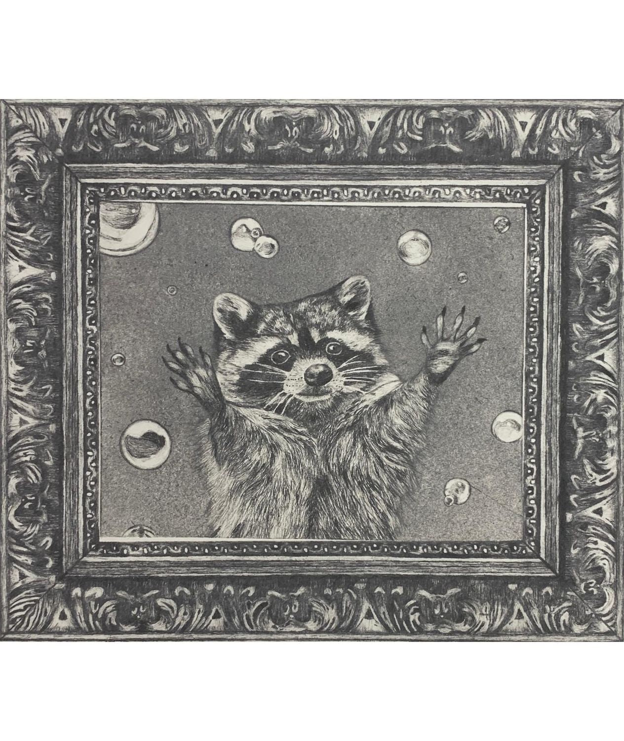 In The… (Raccoon) | Original Print by Tsubaki Scythe